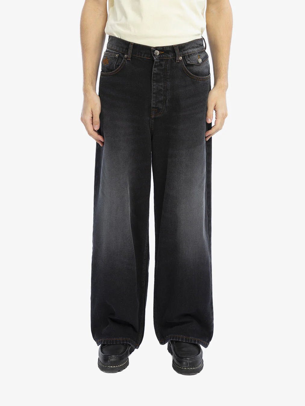 Walk in Paris - Black Wash Baggy Jeans - Pantalons et Shorts - 