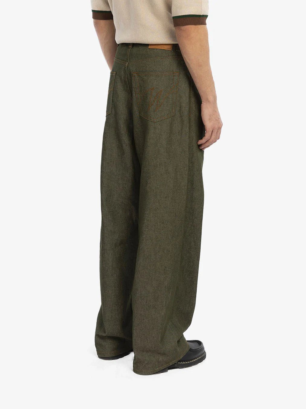 Walk in Paris - Raw Green Denim Baggy Pants - Pantalons et Shorts - 
