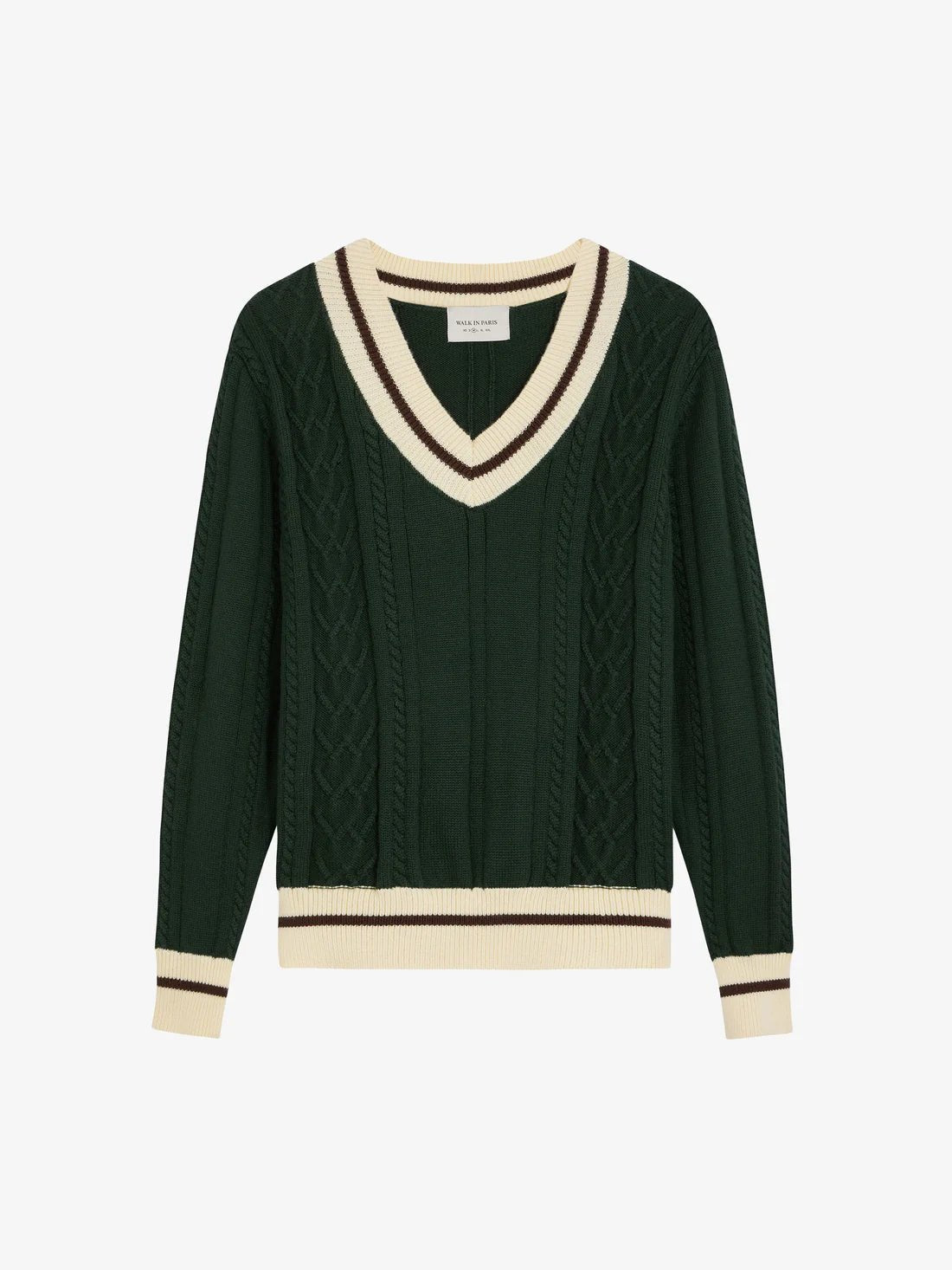 Walk in Paris - Walker knit sweater - Green - Pulls et Sweats - 