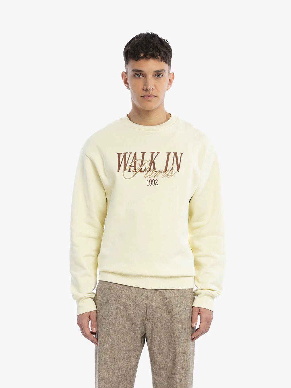 Walk in Paris - WIP Logo Crewneck Sweatshirt - Beige - Pulls et Sweats - 