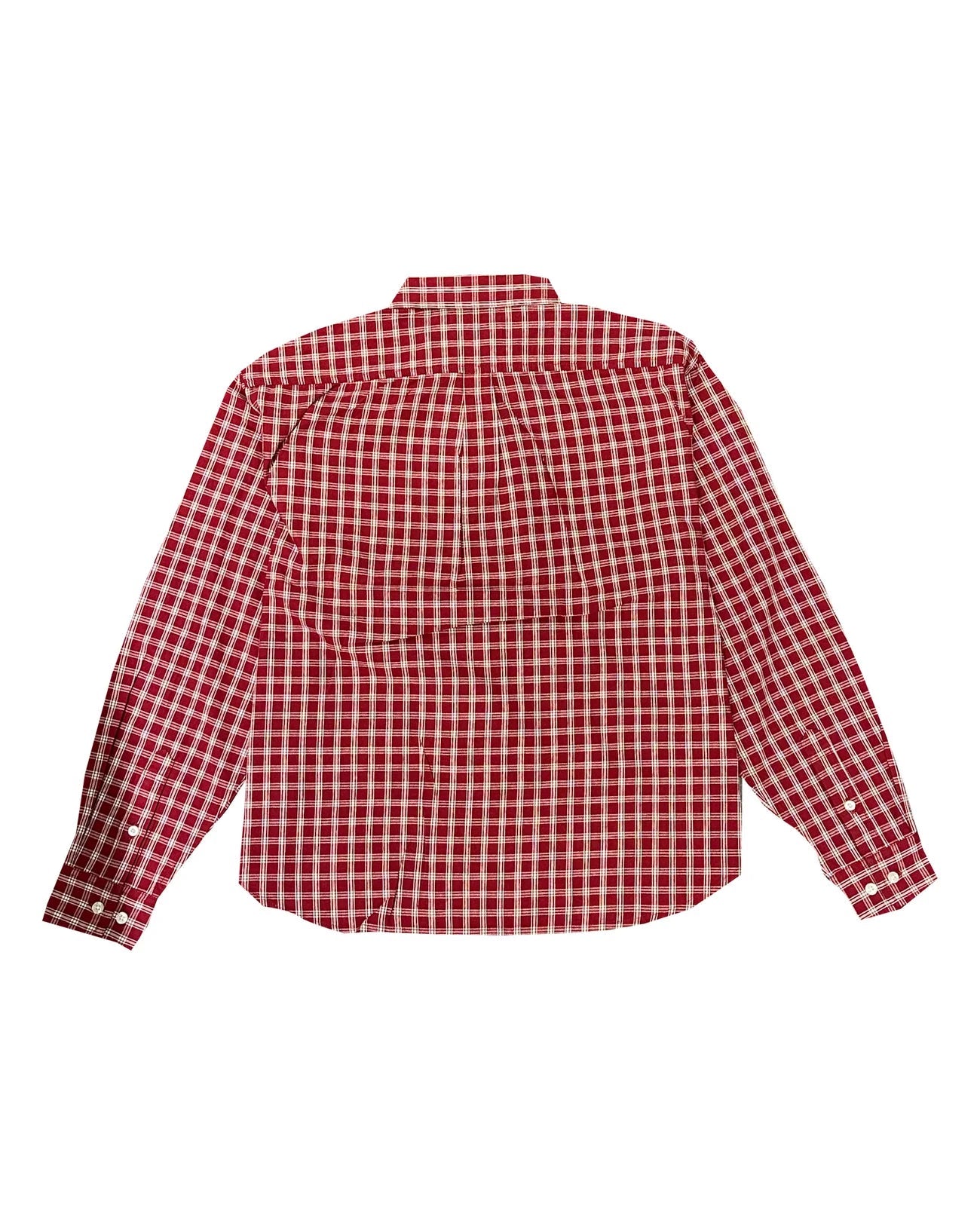 XLARGE - Patch Logo Plaid L/S Shirt - Burgundy - Chemises - 201251014006S