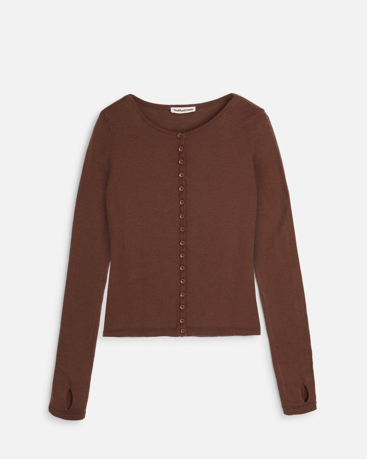 YMC – Cardigan Natalie – Marron foncé-Pulls et Sweats-Q8BAT
