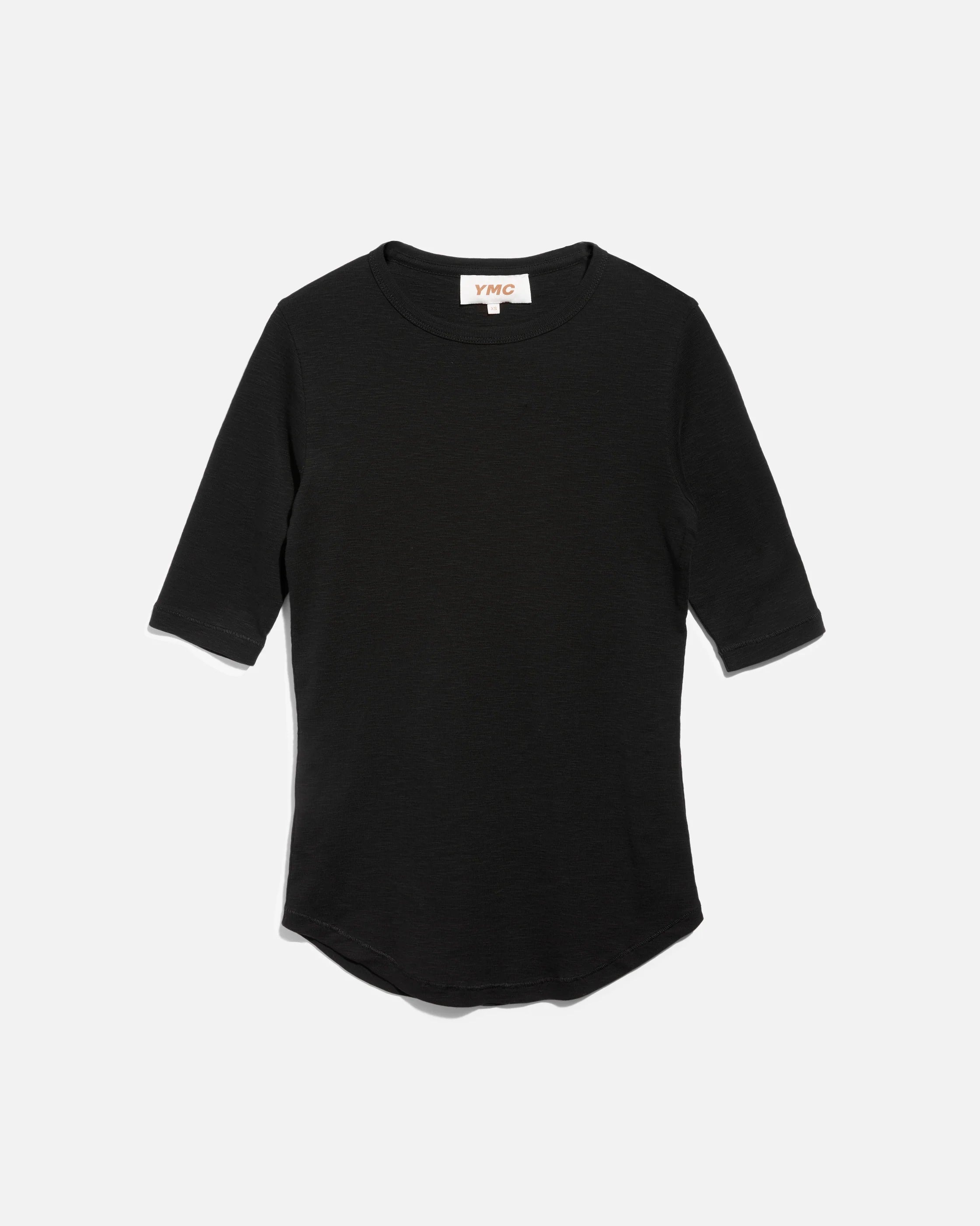YMC - Charlotte Short Sleeve Top - Black - Tops - Q6AZB