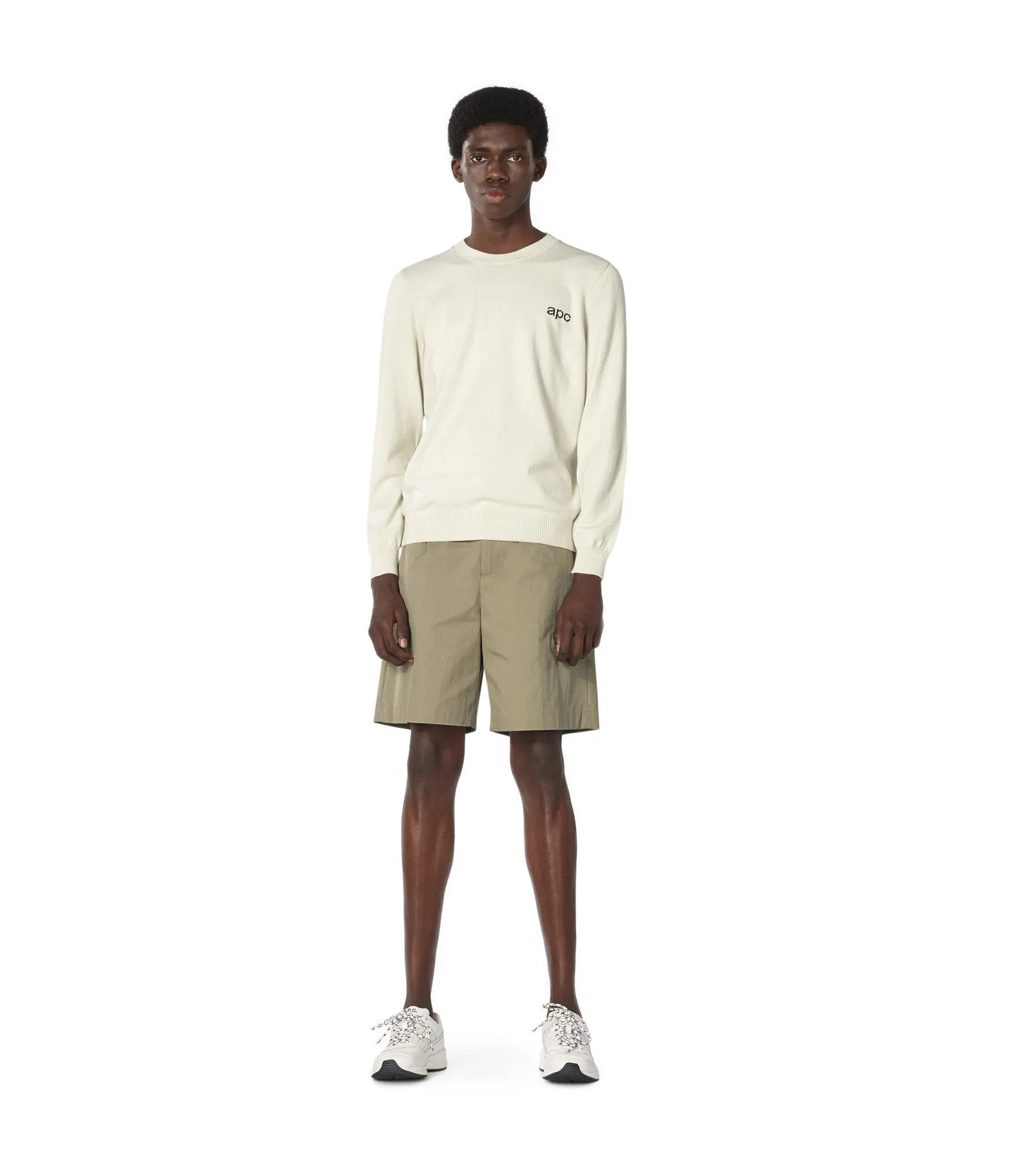 A.P.C - Pull logo ecru - homme-Pulls et Sweats-COEEA - H23938