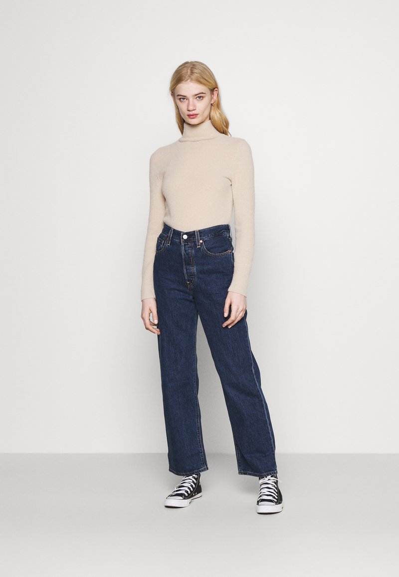 Levis - Organic Denim - RIBCAGE STRAIGHT ANKLE JEANS - Noe Dark-Jupes et Pantalons-726930072