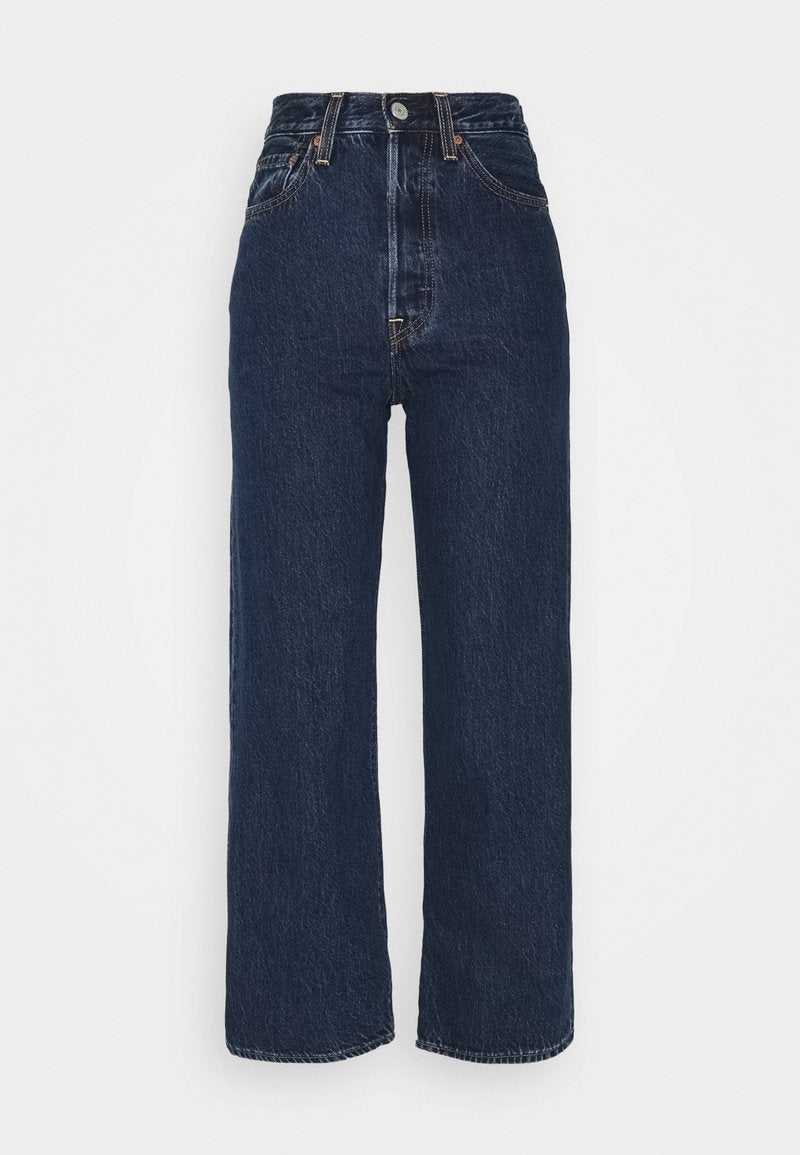 Levis - Organic Denim - RIBCAGE STRAIGHT ANKLE JEANS - Noe Dark-Jupes et Pantalons-726930072