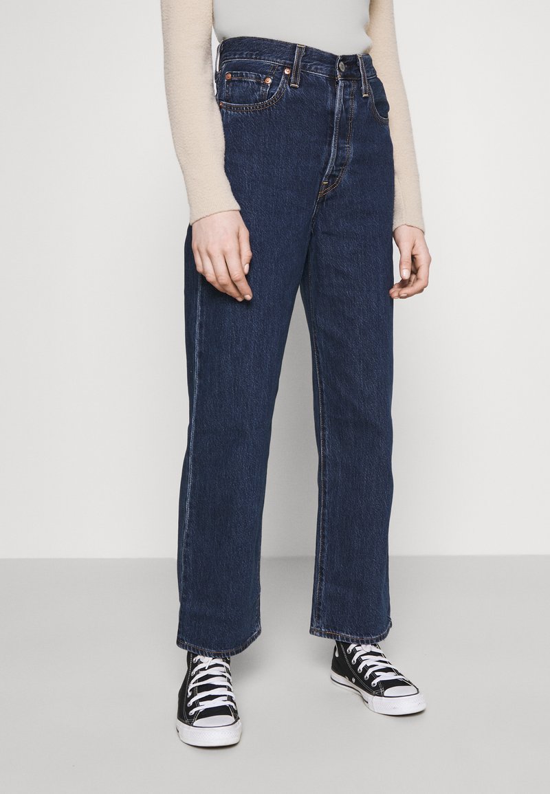Levis - Organic Denim - RIBCAGE STRAIGHT ANKLE JEANS - Noe Dark-Jupes et Pantalons-726930072