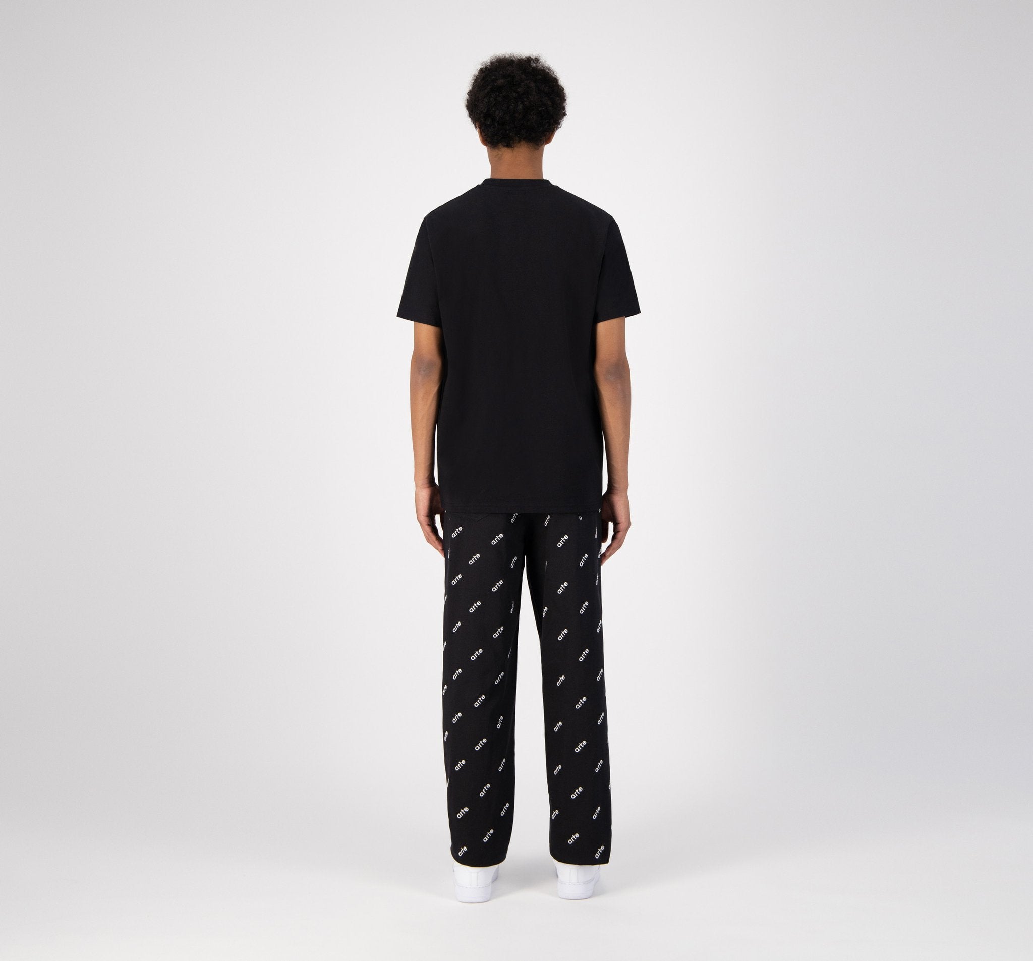 Arte Antwerp - Toby Multi Logo Tee - Black-T-shirts-