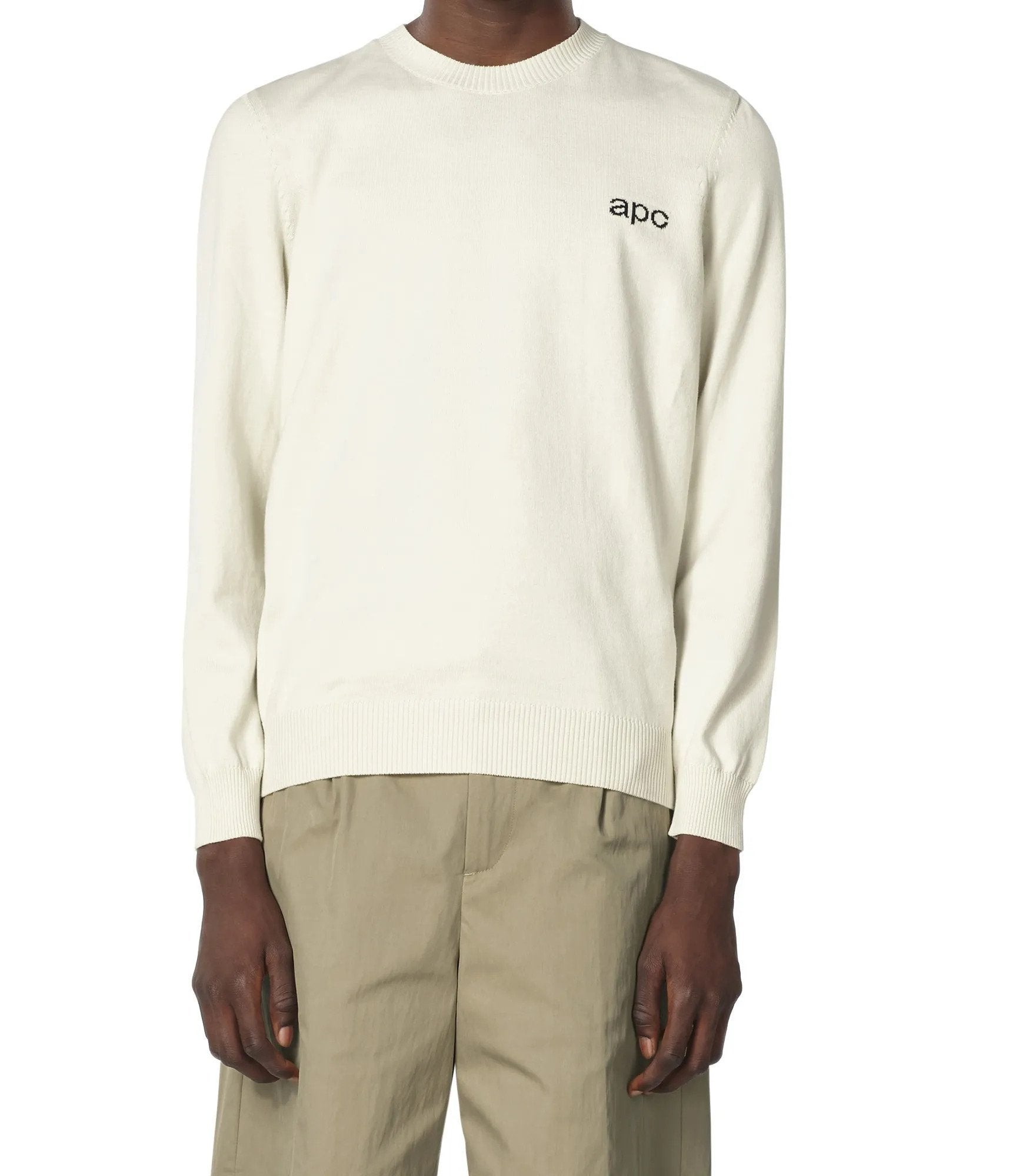 A.P.C - Pull logo ecru - homme-Pulls et Sweats-COEEA - H23938