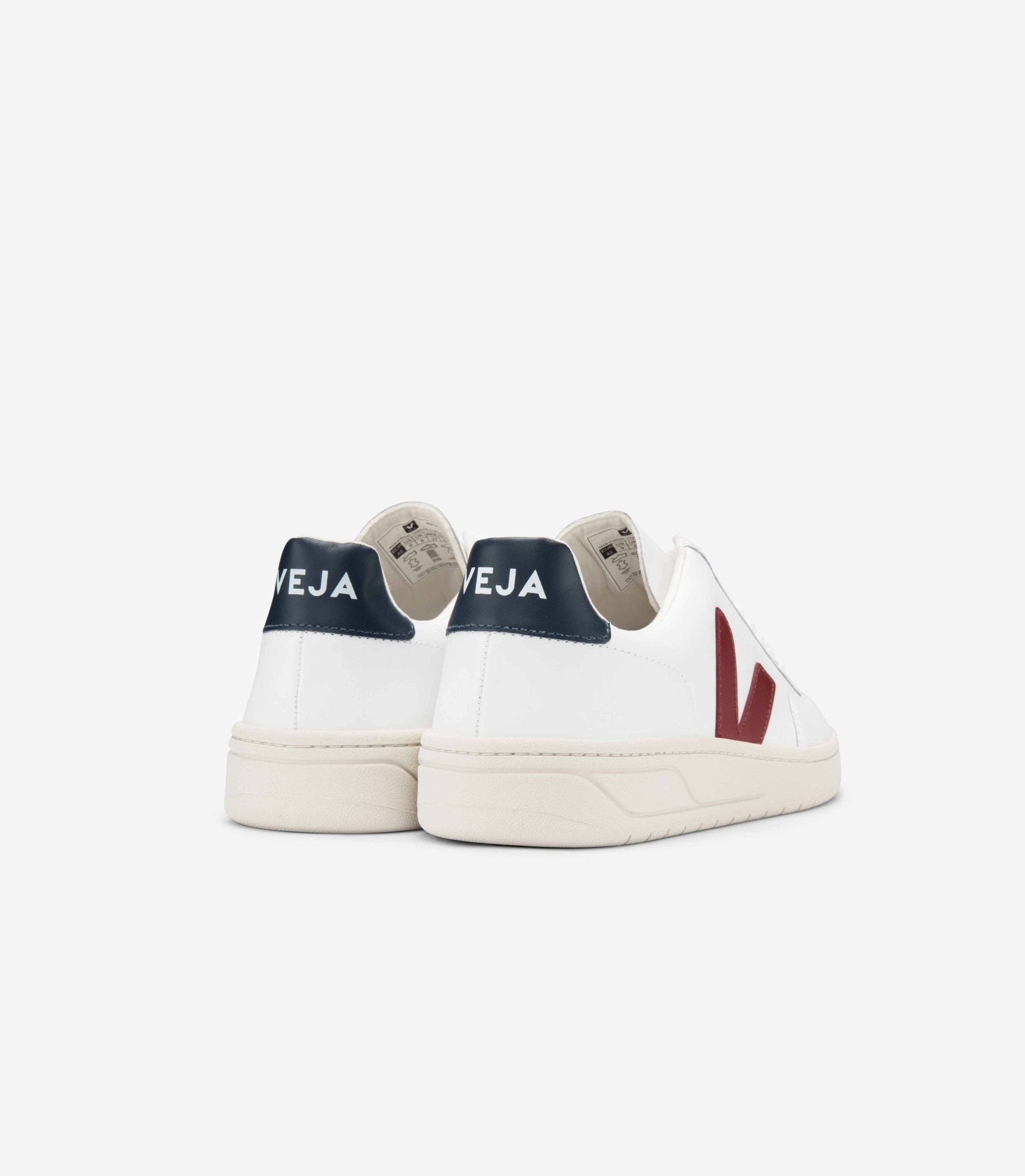 Veja - V-12 Leather Extra White Marsala Nautico - UNISEXE-Chaussures-XD021955