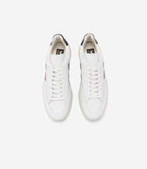 Veja - V-12 Leather Extra White Marsala Nautico - UNISEXE-Chaussures-XD021955