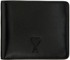 Ami Paris - Ami de Coeur Folded Wallet - Noir-Accessoires-USL012.830