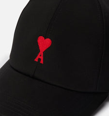 Ami Paris - Casquette Broderie Ami de Cœur - Noir-Accessoires-BFUCP213