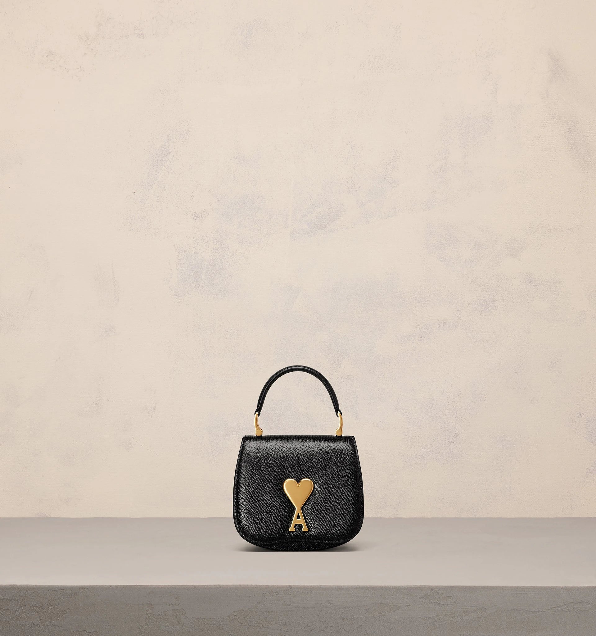 Ami Paris - Sac Rond Paris Paris - Noir et Doré-Accessoires-ULL008