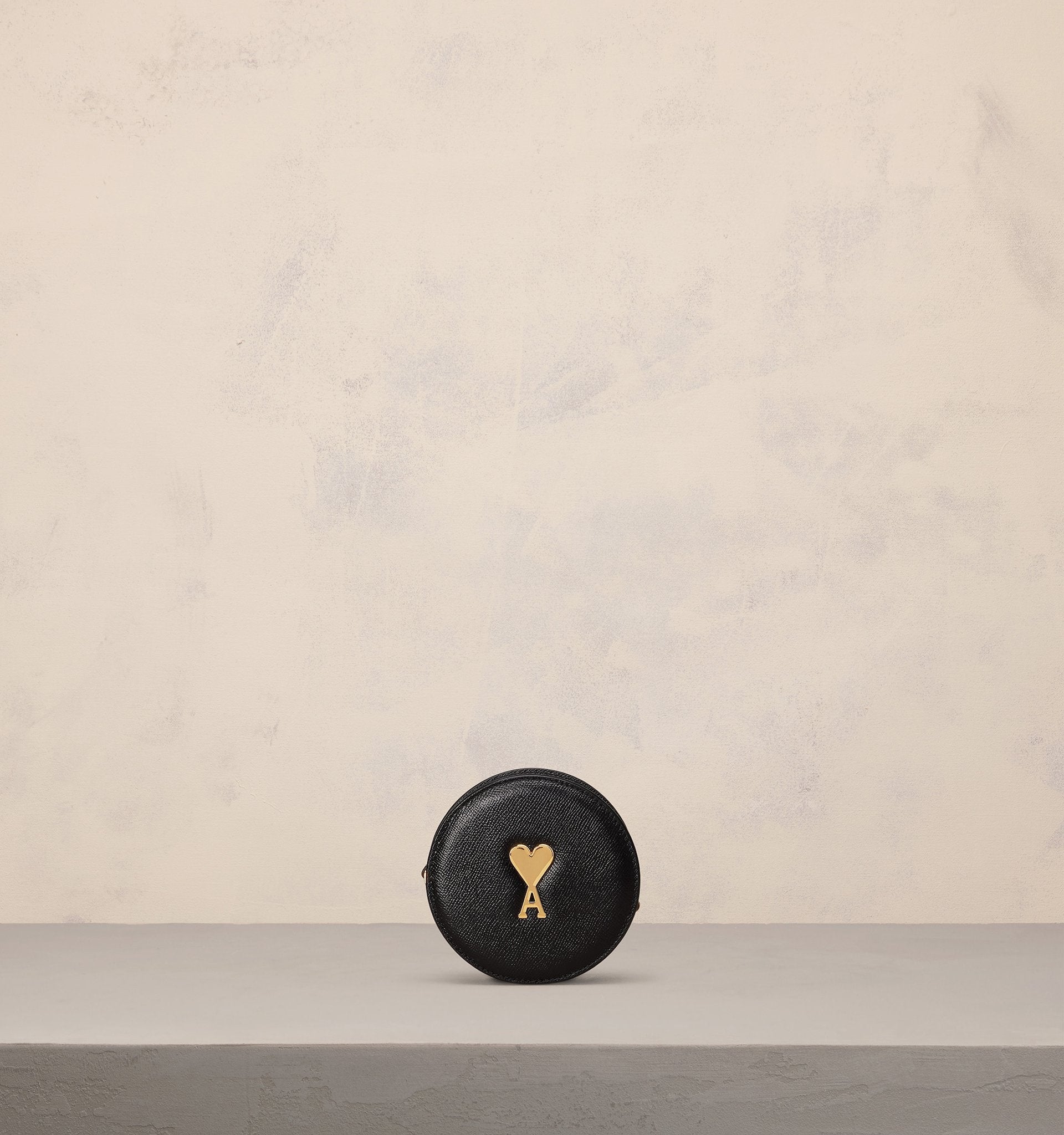 Ami Paris - Sac Rond Paris Paris - Noir et Doré-Accessoires-ULL009