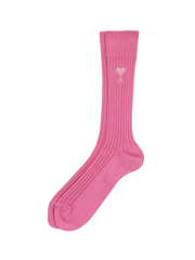 Ami Paris - Chaussettes Unies Ami de Cœur - Rose Bonbon-chaussettes-USC603.379