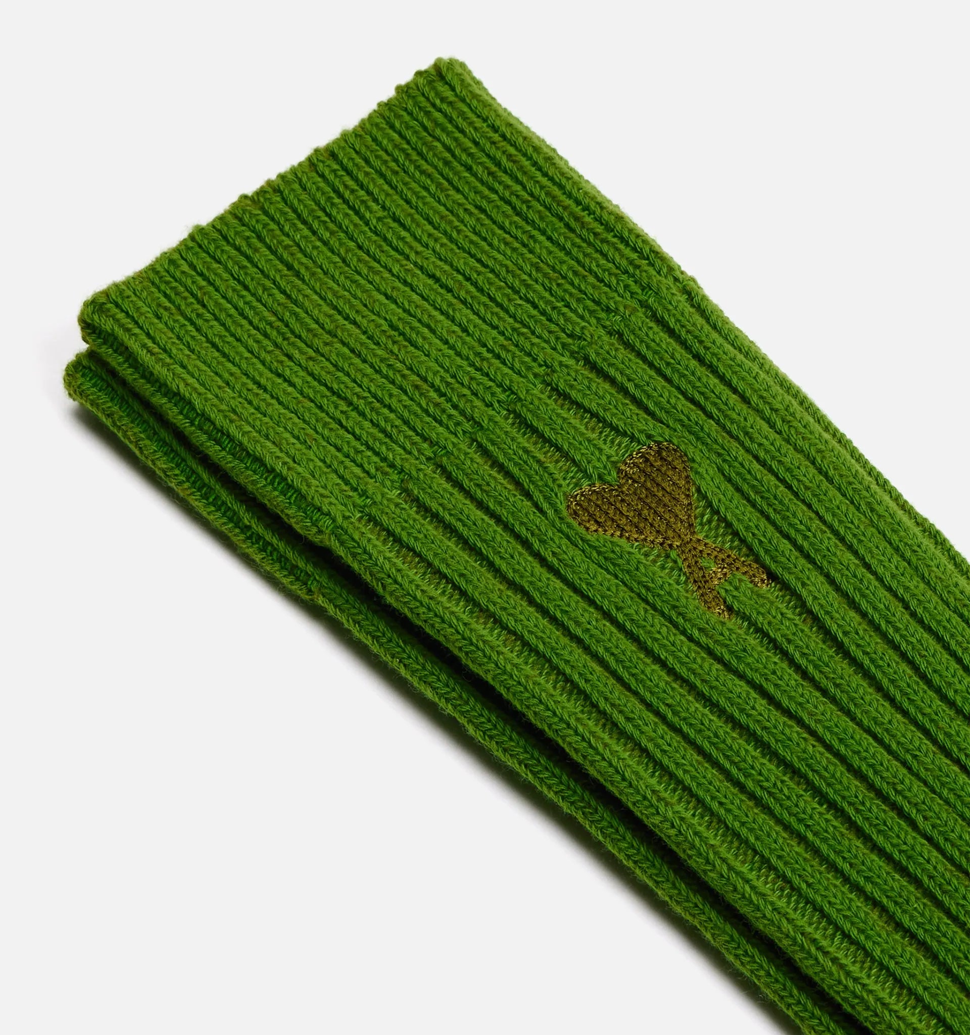 Ami Paris - Chaussettes Unies Ami de Cœur - Vert Sapin-chaussettes-USC603.379