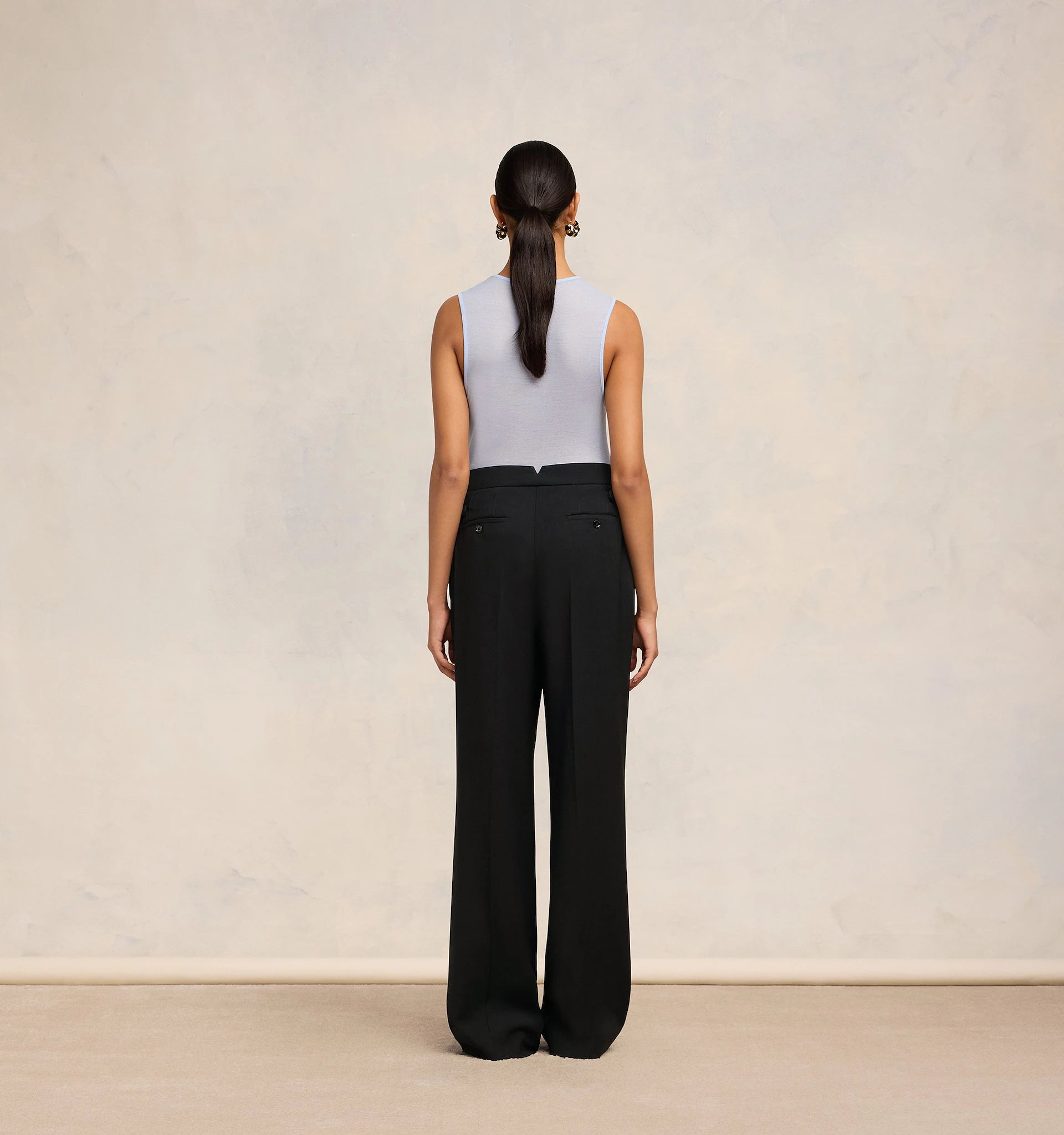 Ami Paris - Pantalon Large - Noir-Pantalons et Shorts-FTR419.VI0007