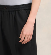 Ami Paris - Pantalon Taille Elastiquée - Noir-Pantalons et Shorts-HTR206.WV0044