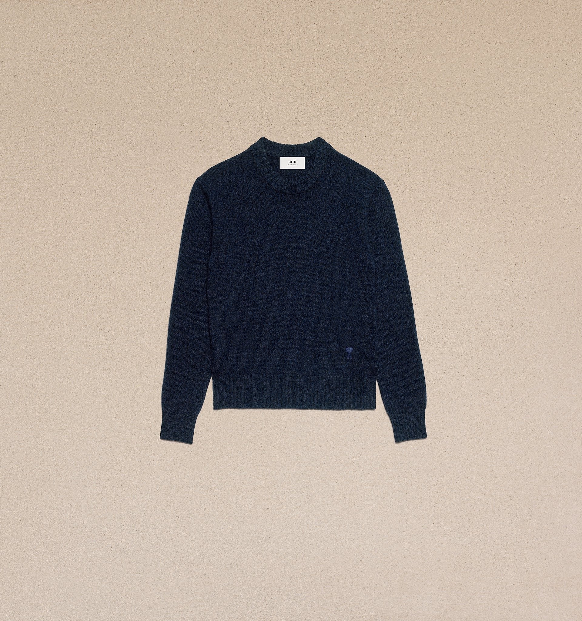 Ami Paris - Pull en Cachemire - Bleu Nuit-Pulls et Sweats-HKS127.005430
