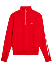Ami Paris - Sweatshirt Semi Zippé - Rouge Ecarlate-Pulls et Sweats-E23HSW518.JE0005