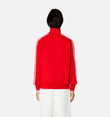 Ami Paris - Sweatshirt Semi Zippé - Rouge Ecarlate-Pulls et Sweats-HSW518.JE0005681