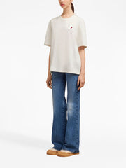 Ami Paris - T-Shirt Ami De Coeur - Blanc-Pulls et Sweats-BFUTS005.726