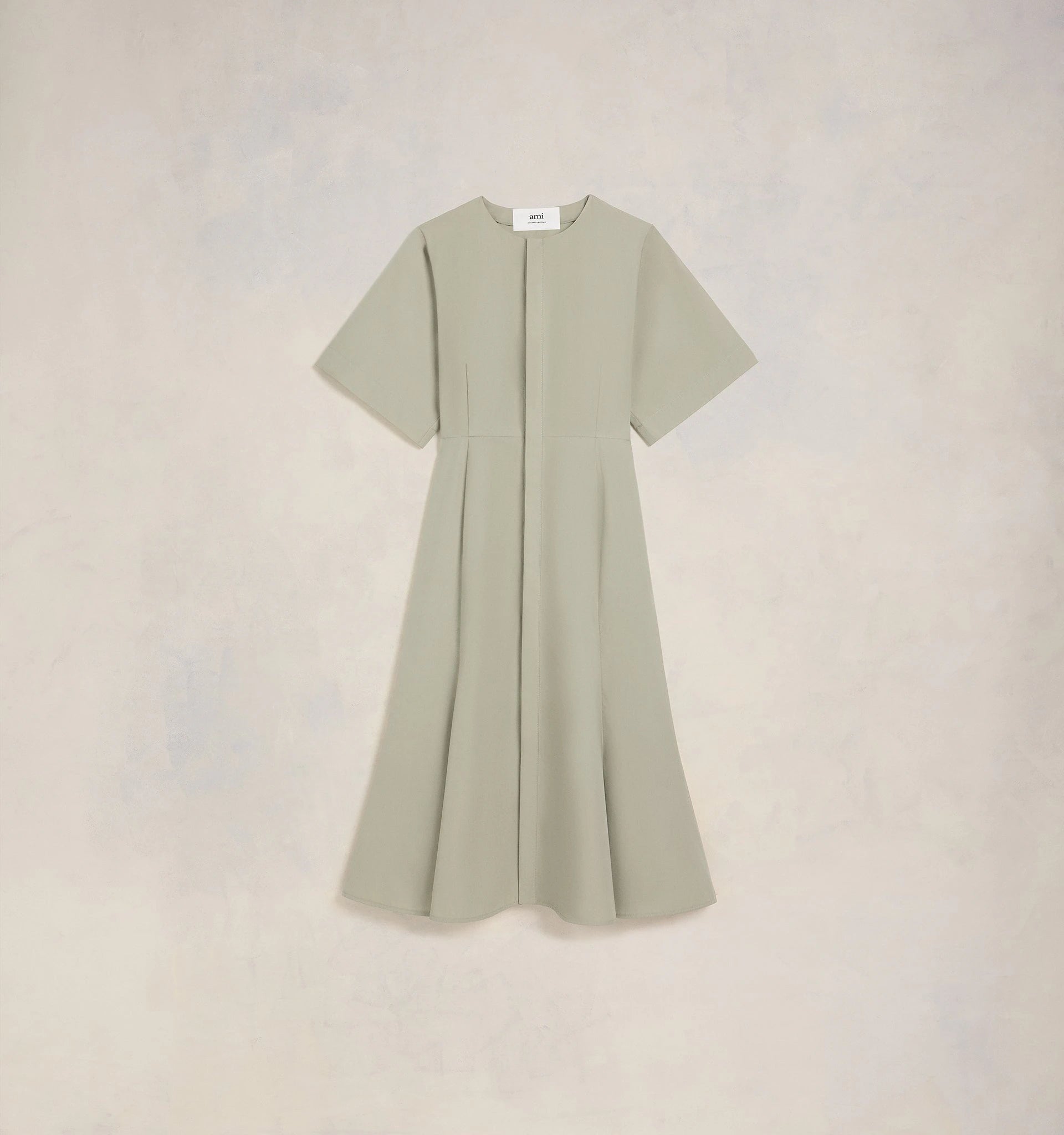 Ami Paris - Robe Midi Avec Patte Cachée - Sauge-Robes-FDR216.CO0063