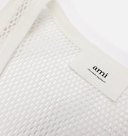Ami Paris - Débardeur filet blanc naturel-T-shirts-UTK005.770