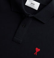 Ami Paris - Polo Ami De Coeur - Noir-T-shirts-BFHPL001.760