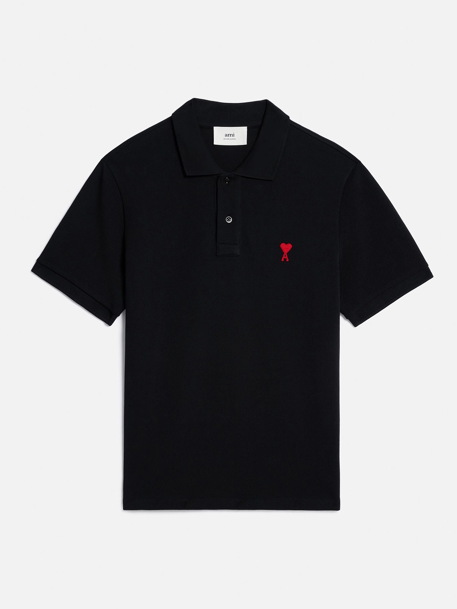 Ami Paris - Polo Ami De Coeur - Noir-T-shirts-BFHPL001.760