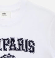 Ami Paris - T-shirt Ami Paris France - Blanc et bleu marine-T-shirts-HTS008.726