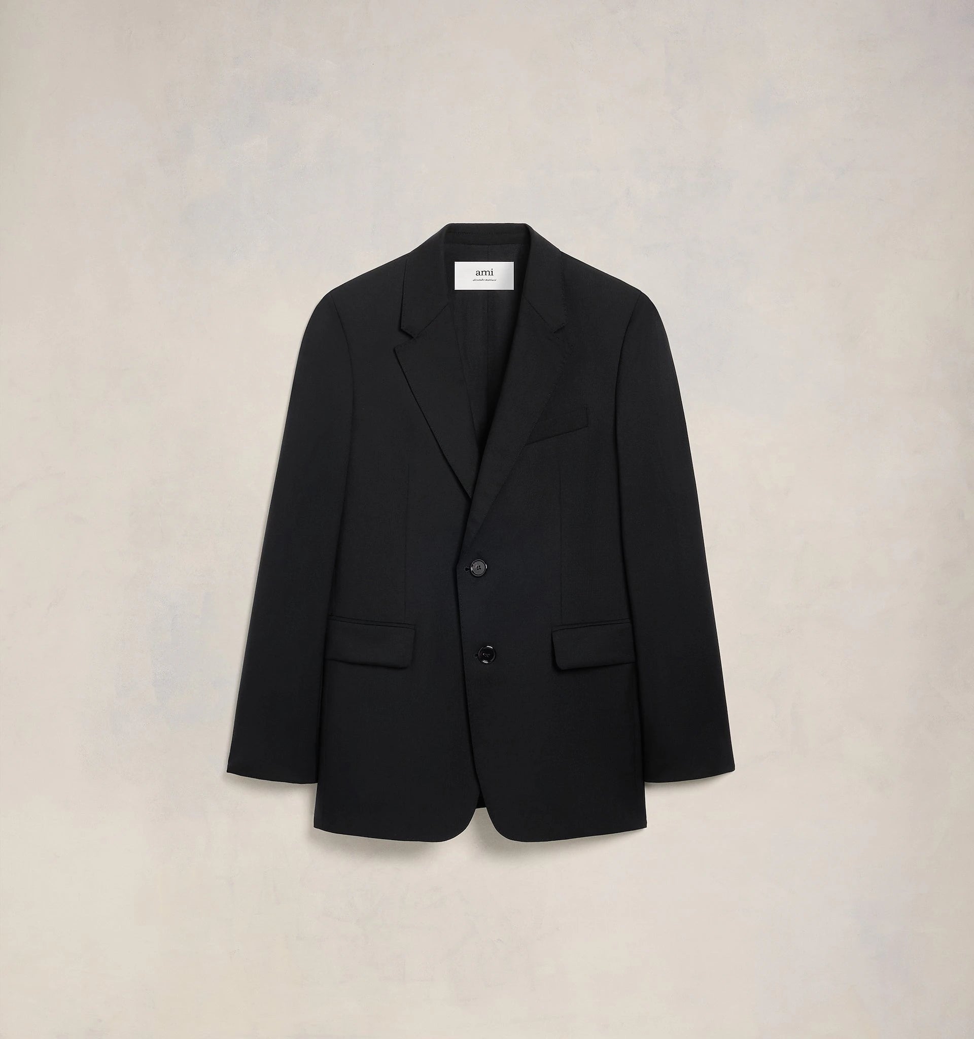 Ami Paris - Veste Deux Boutons - Noir-Vestes et Manteaux-HBV007.WV0044001