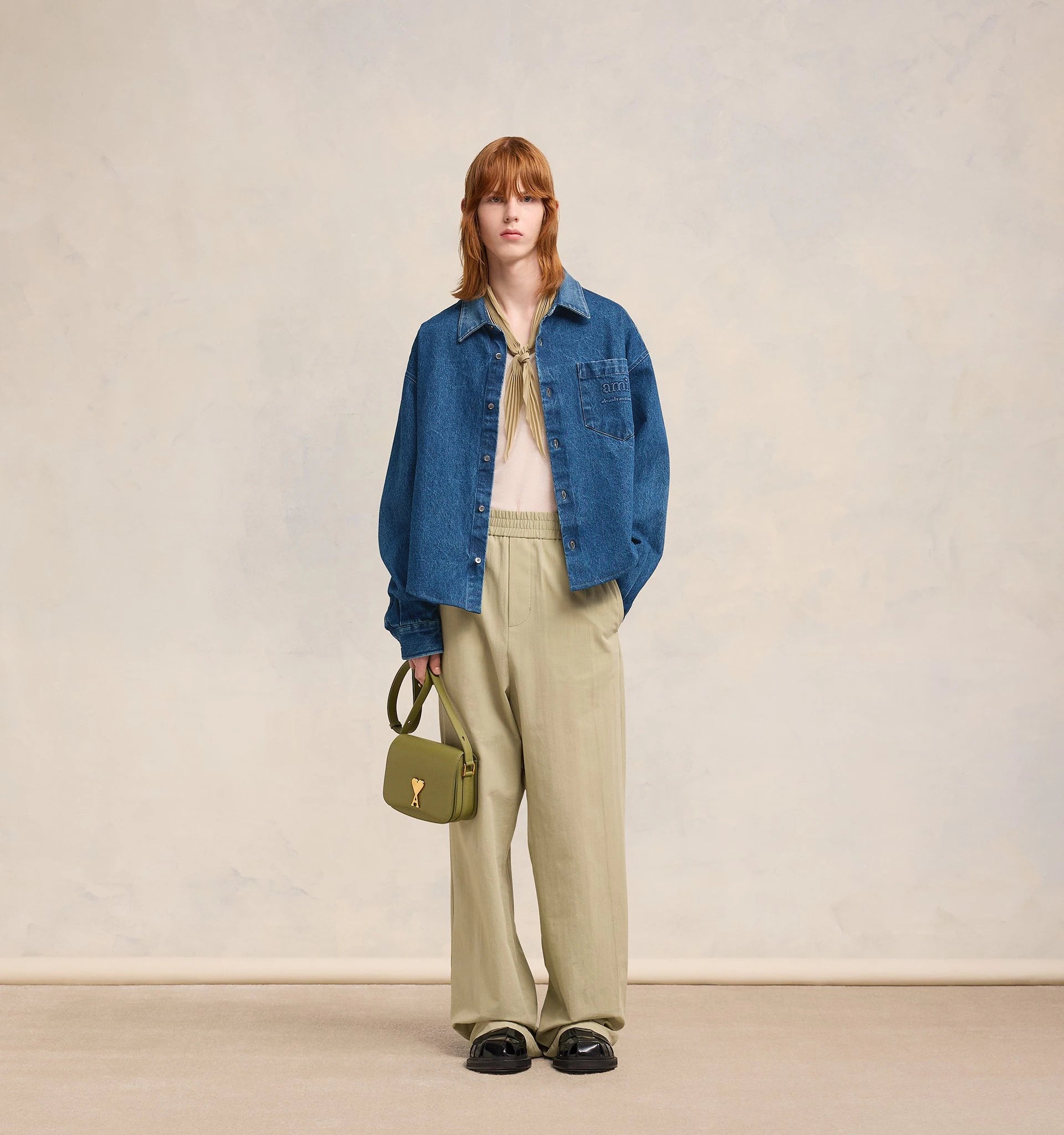 Ami Paris - Veste en denim-Vestes et Manteaux-HSH136.DE0025