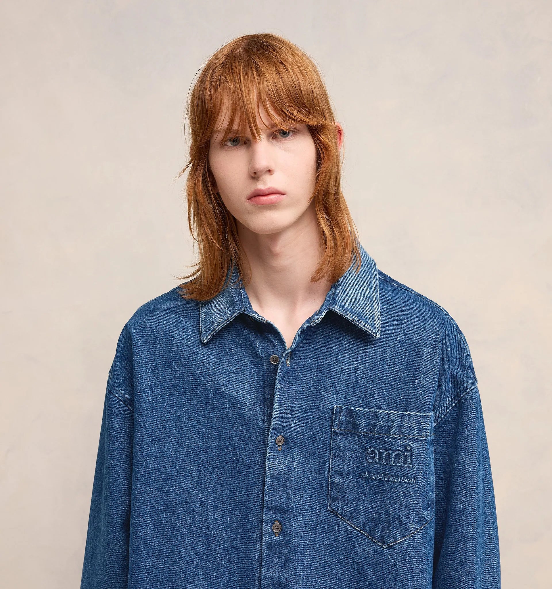 Ami Paris - Veste en denim-Vestes et Manteaux-HSH136.DE0025