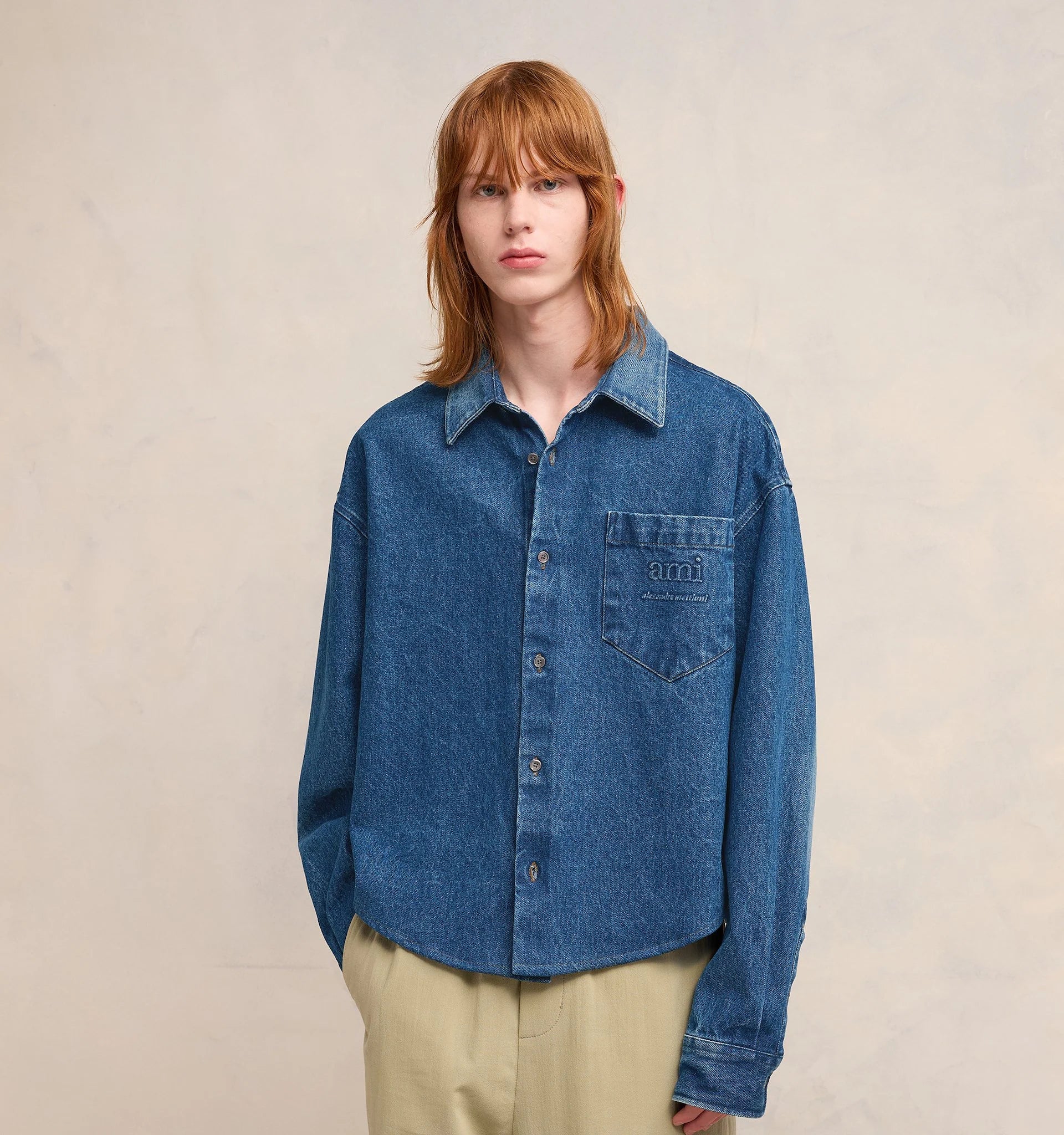 Ami Paris - Veste en denim-Vestes et Manteaux-HSH136.DE0025