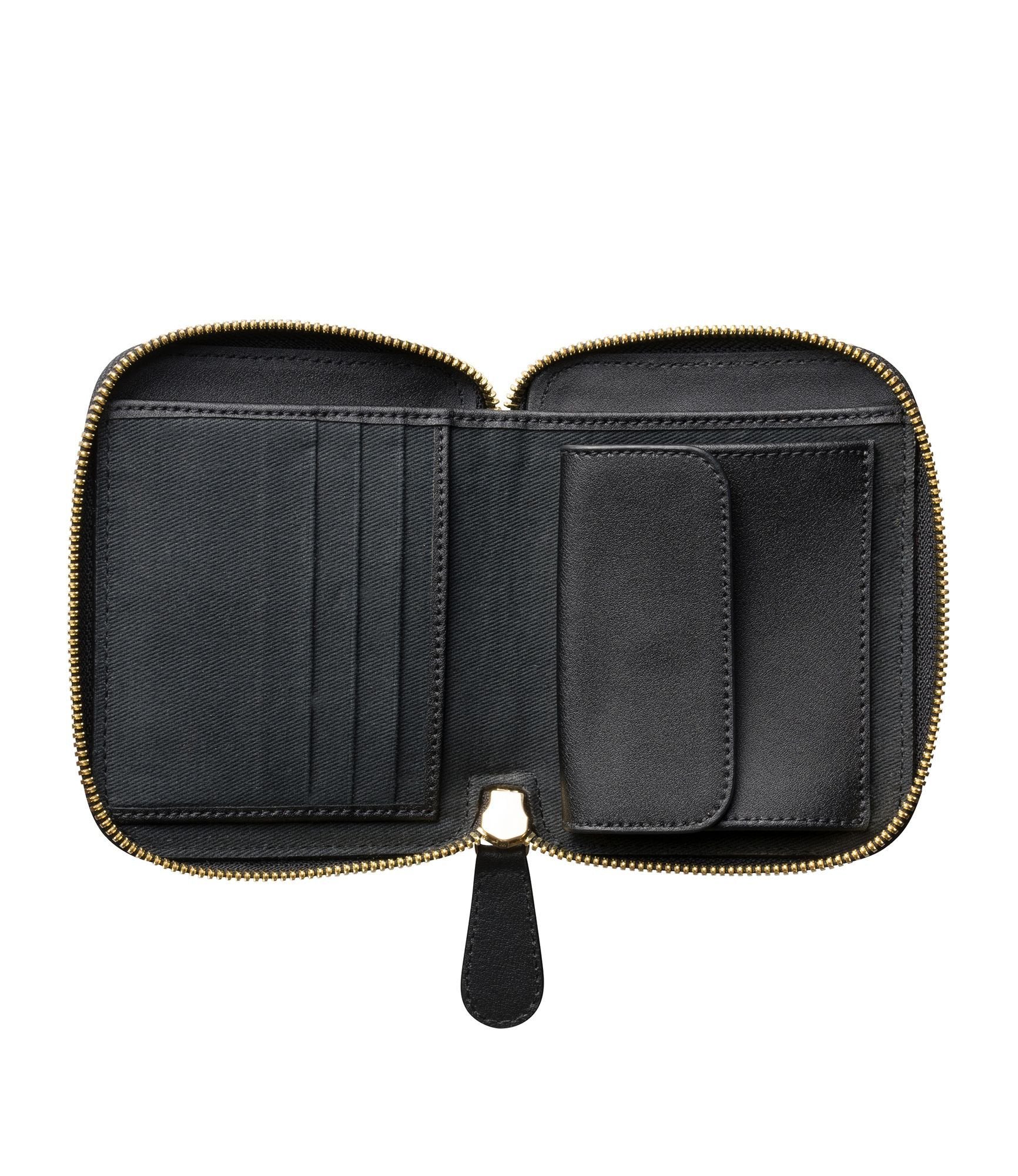 A.P.C - Compact Louisette Noir - Portefeuilles en cuir-Accessoires-PXAQG - H63401