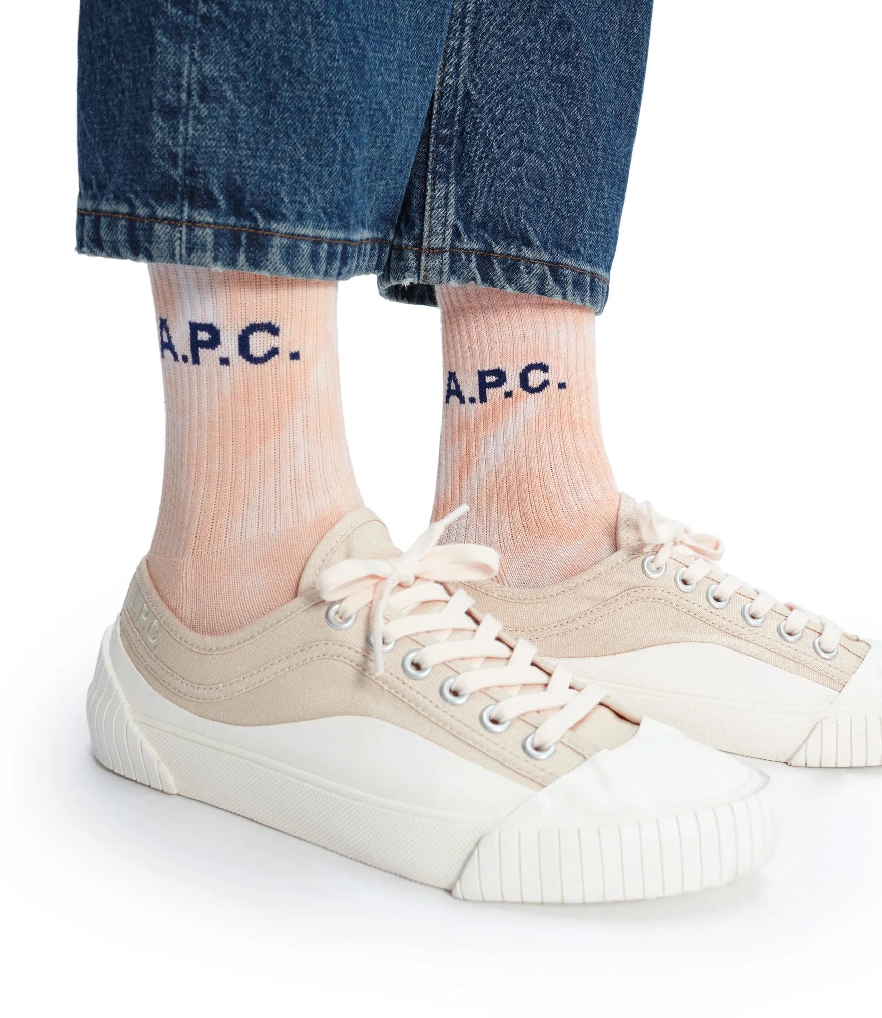 A.P.C - Chaussette Sky - Rose Poudré - Homme--4100082483