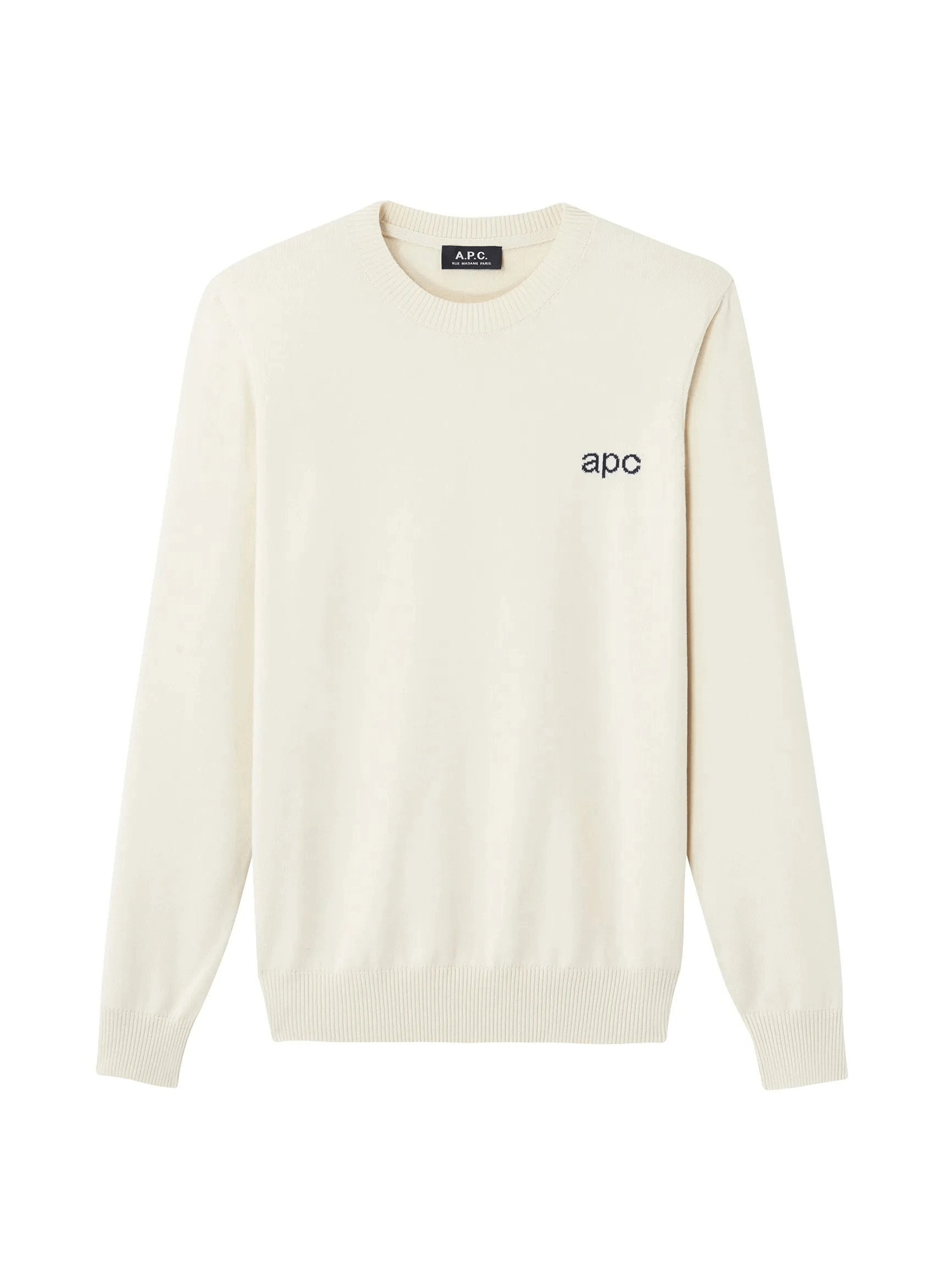 A.P.C - Pull logo ecru - homme-Pulls et Sweats-COEEA - H23938