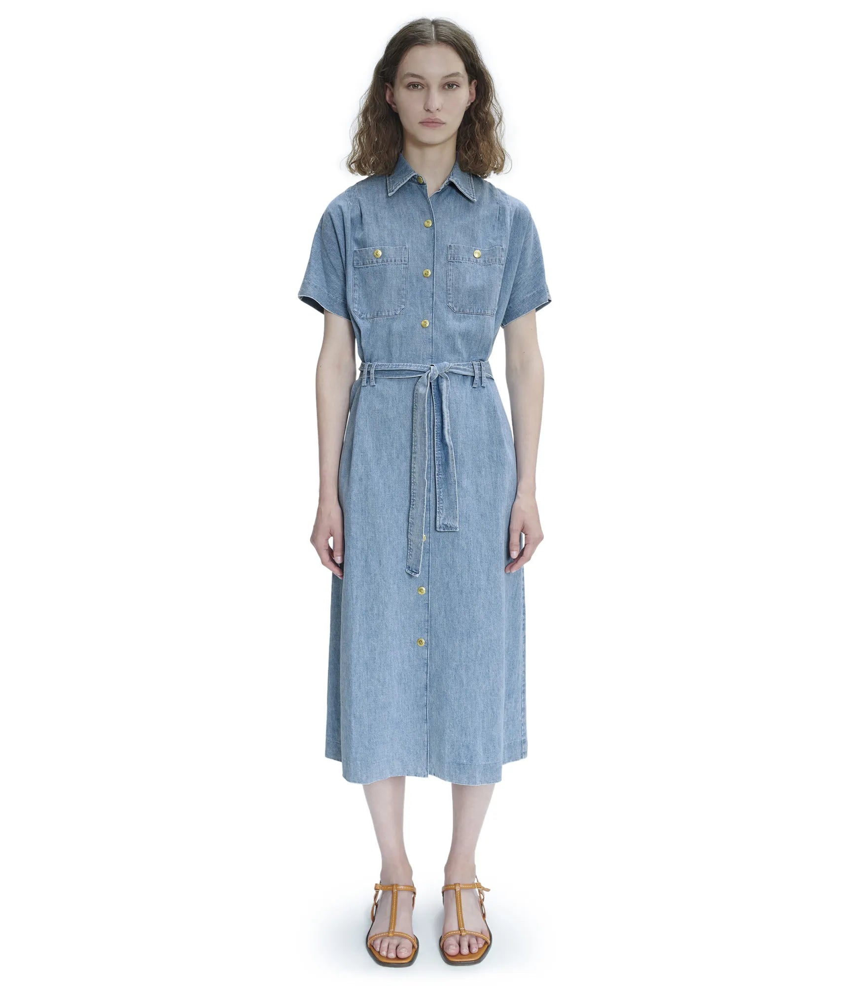 A.P.C. Femme - Robe New Drew - Indigo Délavé-Robes-C0GDG-F05959
