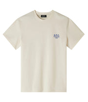 A.P.C - T-shirt Raymond - Blanc cassé/Bleu-T-shirts-COEZC-H26840