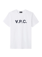 A.P.C. - T-shirt VPC - White / Dark Navy-T-shirts-COBQX-H26586