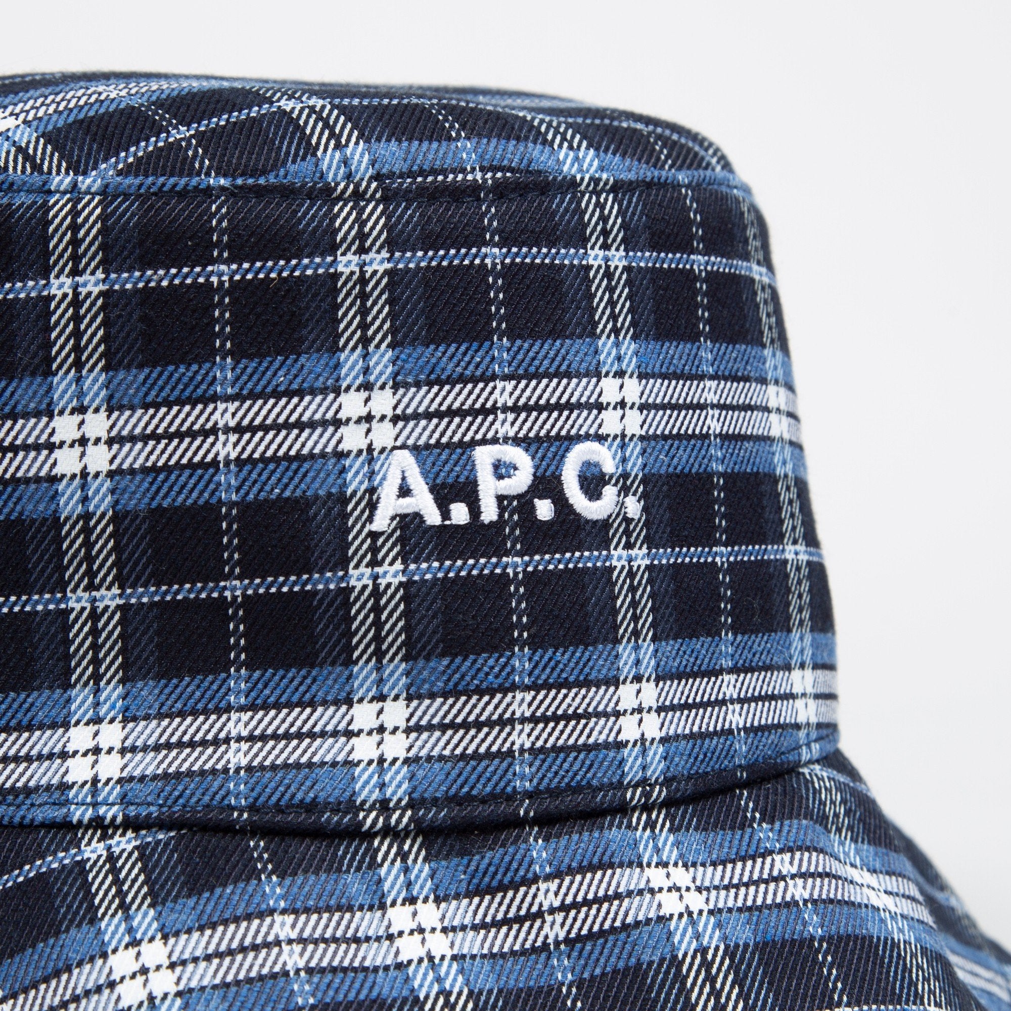 A.P.C - Bob Alex Blue Checked- UNISEXE-Accessoires-VIAIK-M24075
