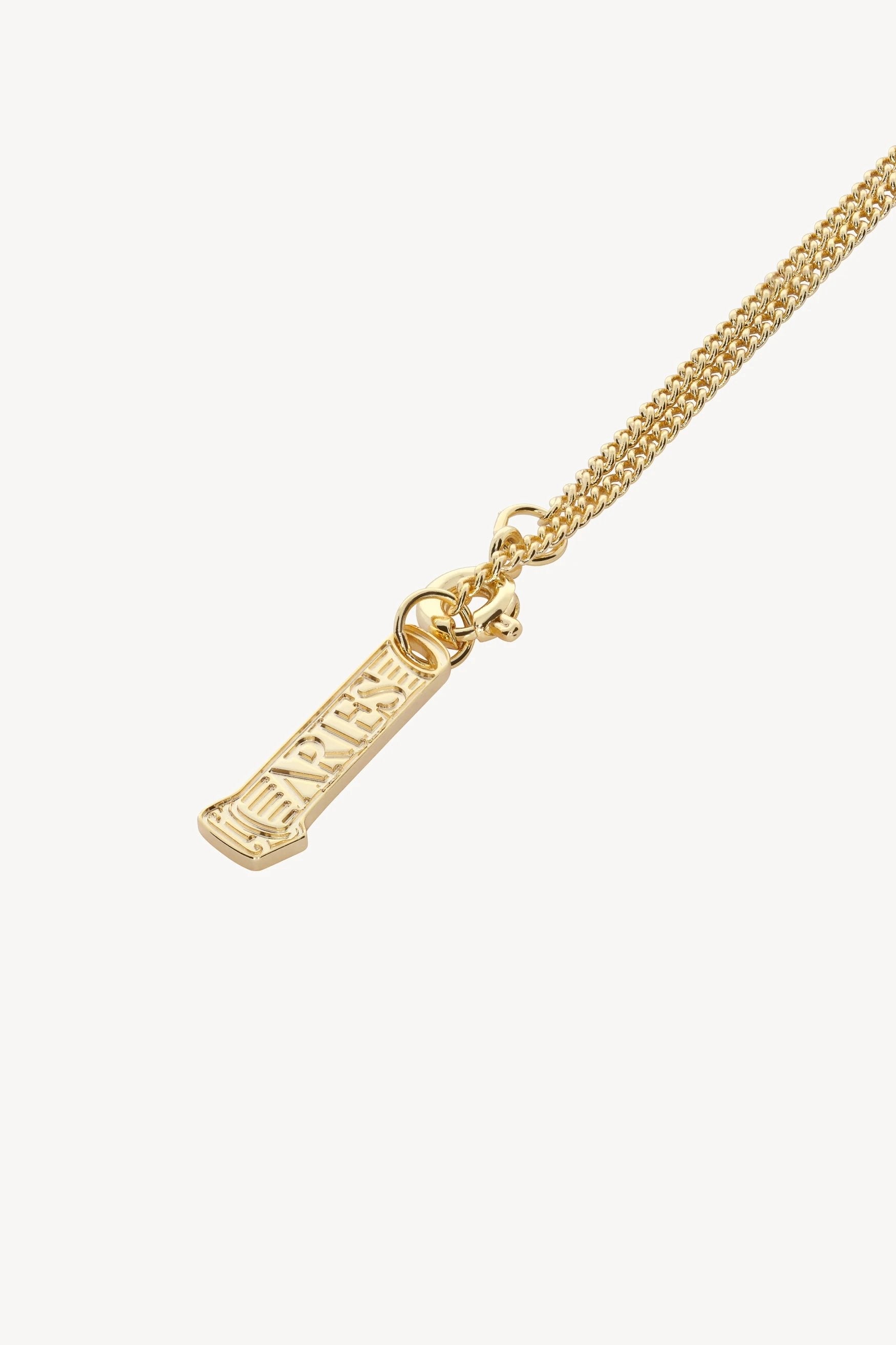 Aries Arise - Chain Necklace Whit Fly Paved Pendants - Gold-Accessoires-SSAR90106