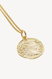 Aries Arise - Chain Necklace With Roman Coin Pendant - Or-Accessoires-FTAR90109