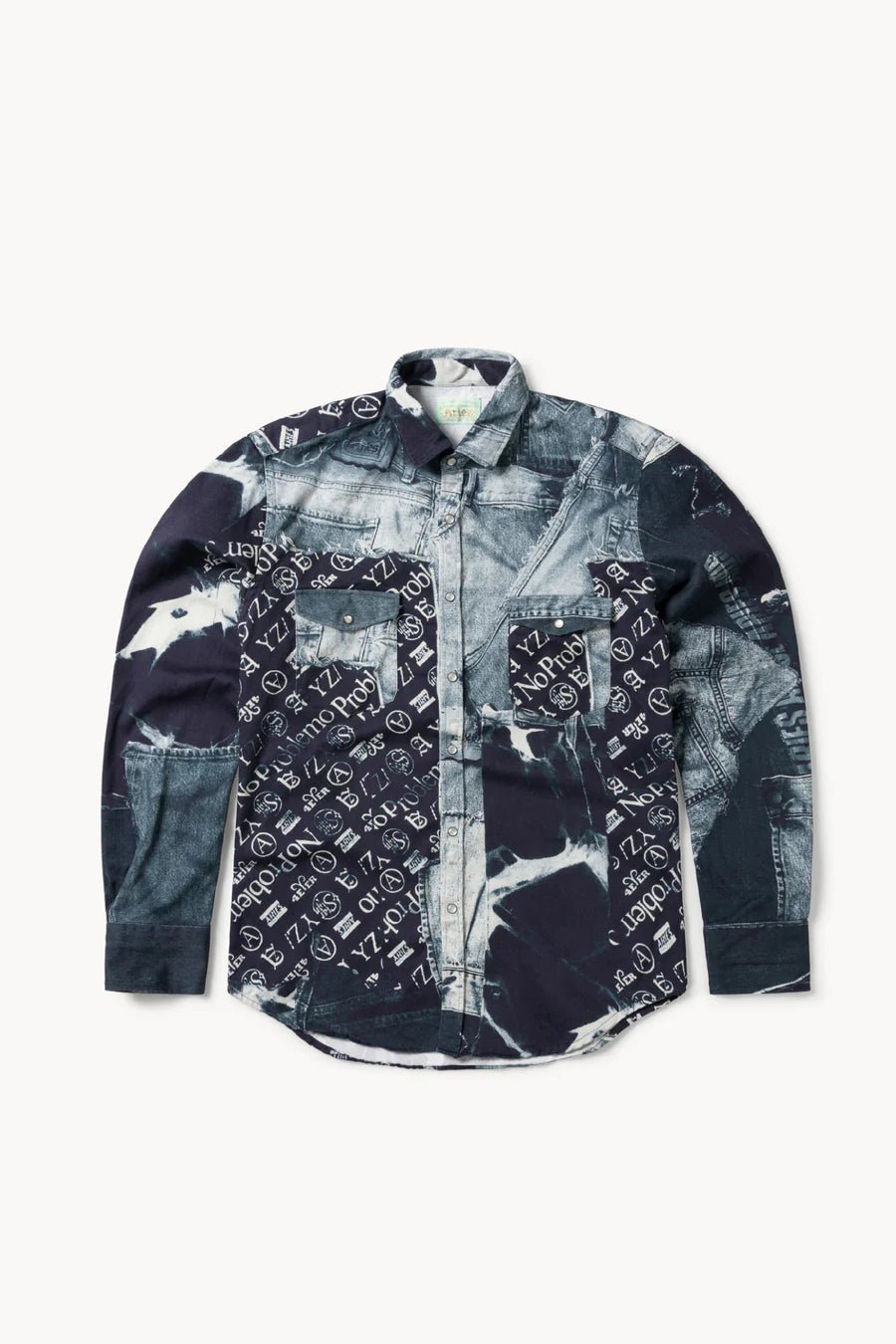 Aries Arise - Patchwork Western Shirt - Denim Inspired-Chemises-SUAR40106X