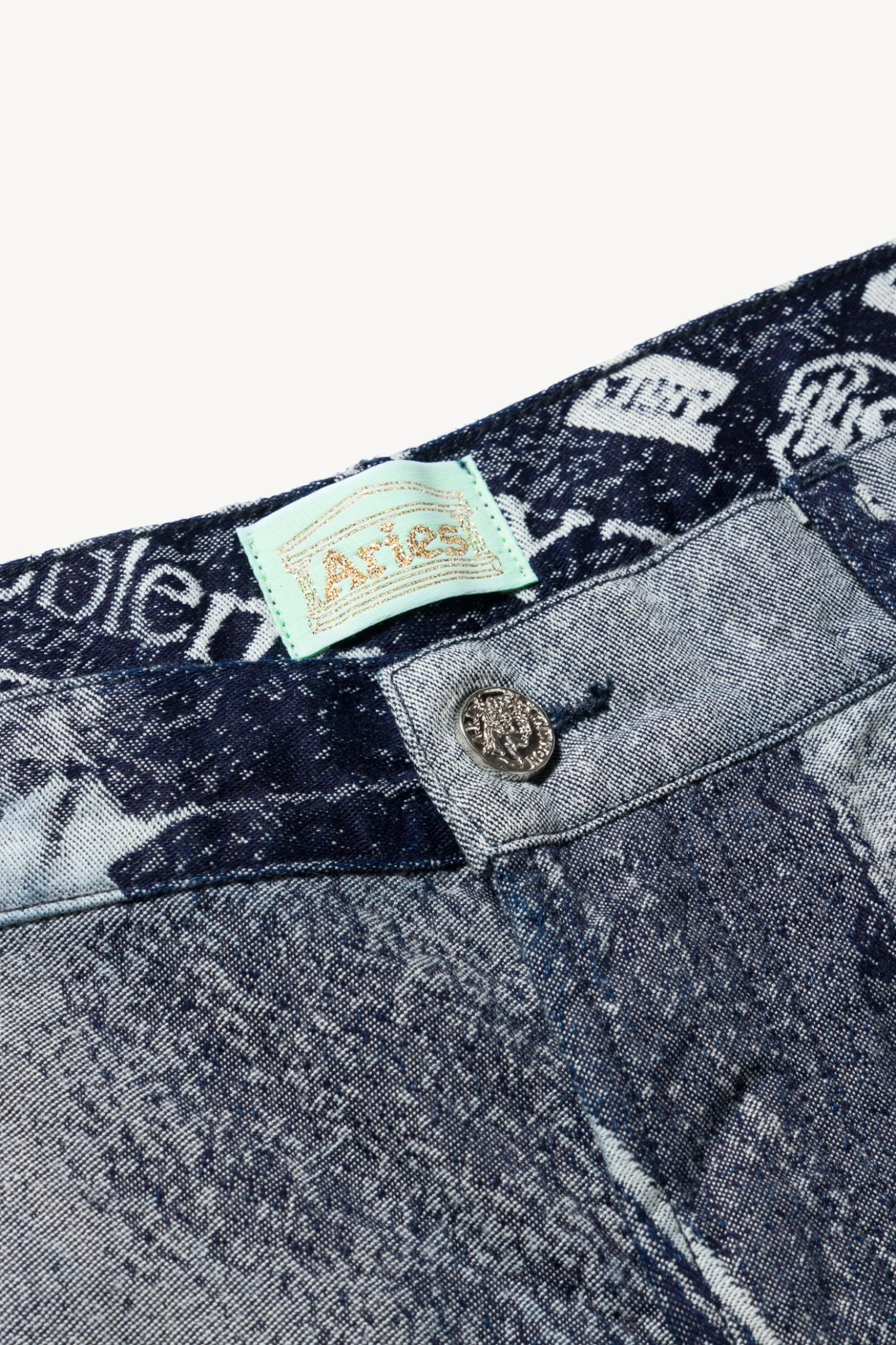 Aries Arise - Jacquard Patchwork Short - Denim Inspired-Pantalons et Shorts-SUAR30205