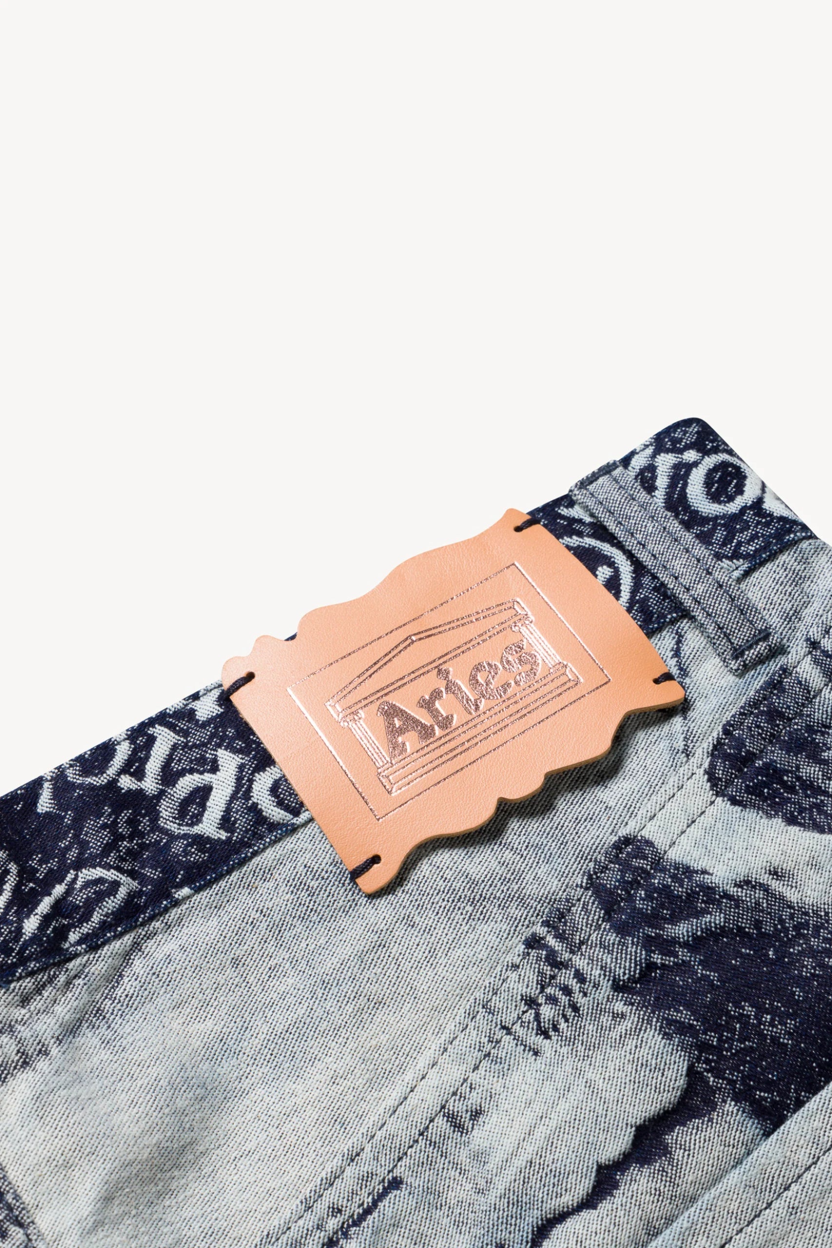 Aries Arise - Jacquard Patchwork Short - Denim Inspired-Pantalons et Shorts-SUAR30205