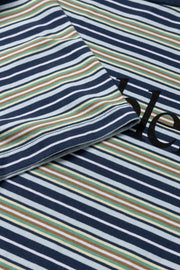 Aries Arise - Stripe No problemo SS Tee - Blue Multicolore-T-shirt-FUAR60222