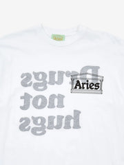 Aries Arise - Drugs Not Hugs Inside Out SS Tee - White-T-shirts-SSAR60003